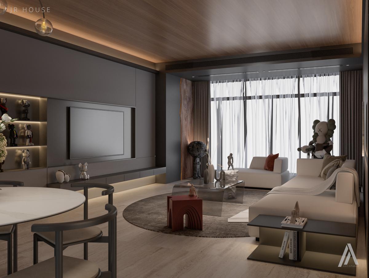 Vista amplia — Comedor y sala